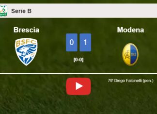 Modena overcomes Brescia 1-0 with a goal scored by D. Falcinelli. HIGHLIGHTS