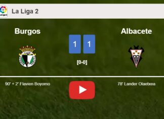 Burgos seizes a draw against Albacete. HIGHLIGHTS