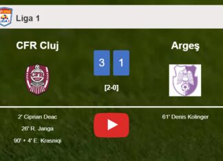 CFR Cluj overcomes Argeş 3-1. HIGHLIGHTS
