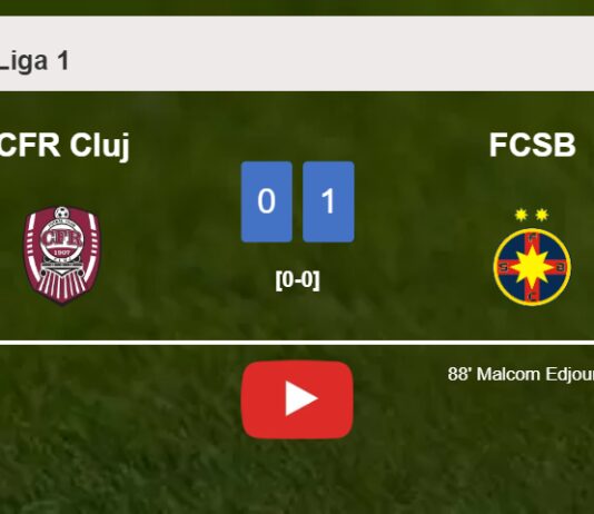 FCSB overcomes CFR Cluj 1-0 with a late goal scored by M. Edjouma. HIGHLIGHTS