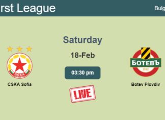 How to watch CSKA Sofia vs. Botev Plovdiv on live stream and at what time