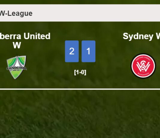 Canberra United W steals a 2-1 win against Sydney W