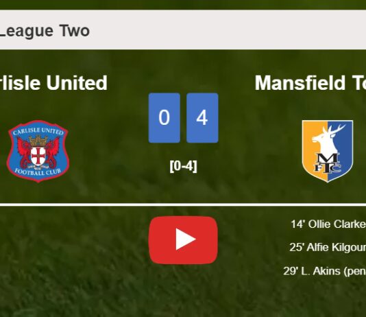 Mansfield Town overcomes Carlisle United 4-0 after playing a incredible match. HIGHLIGHTS