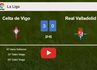 Celta de Vigo overcomes Real Valladolid 3-0. HIGHLIGHTS