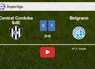 Belgrano overcomes Central Cordoba SdE 1-0 with a late goal scored by P. Vegetti. HIGHLIGHTS