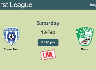 How to watch Cherno More vs. Beroe on live stream and at what time