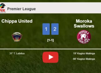 Moroka Swallows conquers Chippa United 2-1 with K. Malinga scoring a double. HIGHLIGHTS