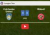 Colchester United draws 0-0 with Walsall on Tuesday. HIGHLIGHTS