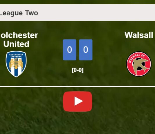Colchester United draws 0-0 with Walsall on Tuesday. HIGHLIGHTS