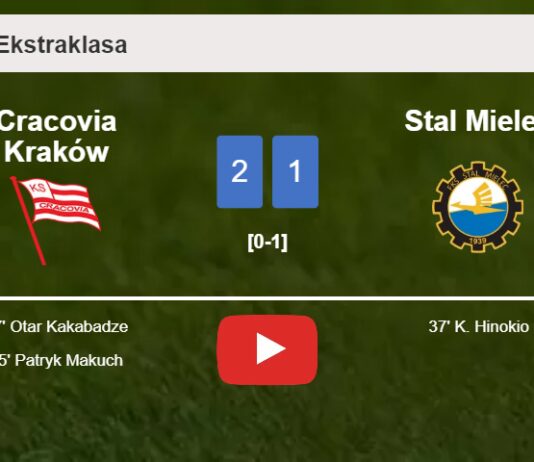 Cracovia Kraków recovers a 0-1 deficit to prevail over Stal Mielec 2-1. HIGHLIGHTS