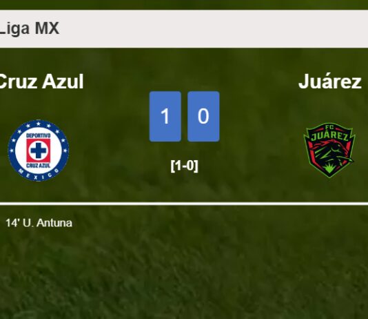 Cruz Azul defeats Juárez 1-0 with a goal scored by U. Antuna