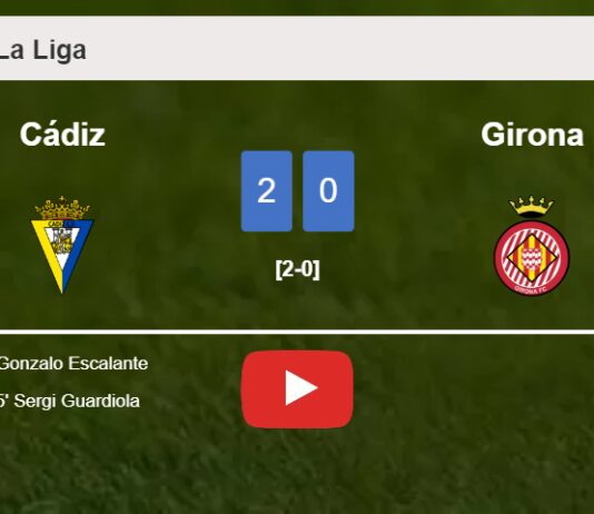 Cádiz conquers Girona 2-0 on Friday. HIGHLIGHTS