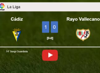 Cádiz beats Rayo Vallecano 1-0 with a goal scored by S. Guardiola. HIGHLIGHTS