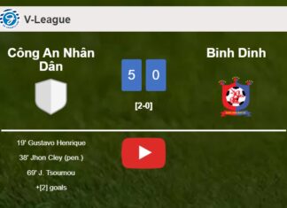 Công An Nhân Dân obliterates Binh Dinh 5-0 with a great performance. HIGHLIGHTS