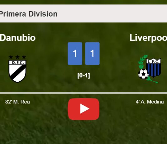 Danubio and Liverpool draw 1-1 on Sunday. HIGHLIGHTS