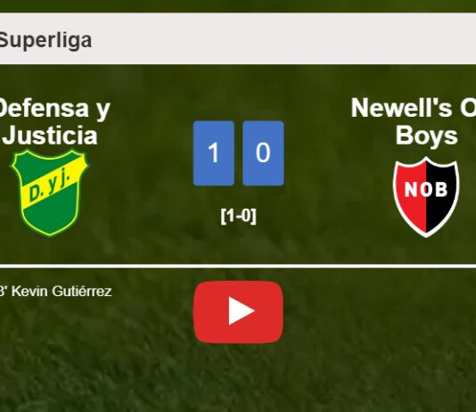 Defensa y Justicia tops Newell's Old Boys 1-0 with a goal scored by K. Gutiérrez. HIGHLIGHTS