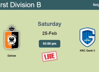 How to watch Deinze vs. KRC Genk II on live stream and at what time
