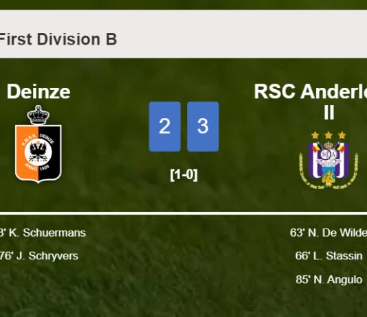 RSC Anderlecht II defeats Deinze 3-2