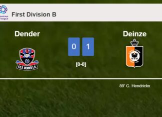 Deinze beats Dender 1-0 with a late goal scored by G. Hendrickx