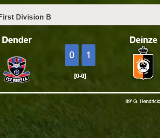 Deinze beats Dender 1-0 with a late goal scored by G. Hendrickx
