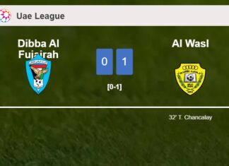 Al Wasl conquers Dibba Al Fujairah 1-0 with a goal scored by T. Chancalay
