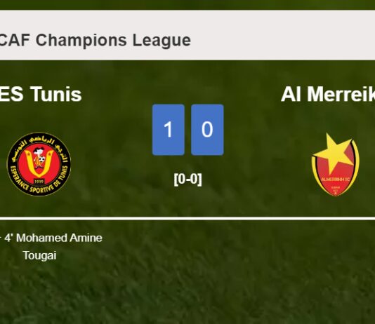 ES Tunis defeats Al Merreikh 1-0 with a late goal scored by M. Amine