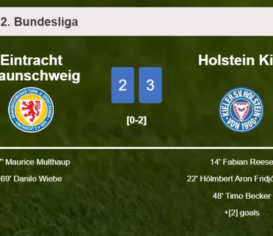 Holstein Kiel overcomes Eintracht Braunschweig 3-2