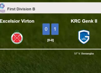 KRC Genk II defeats Excelsior Virton 1-0 with a goal scored by V. Beniangba