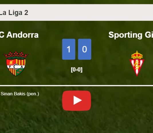 FC Andorra conquers Sporting Gijón 1-0 with a goal scored by S. Bakis. HIGHLIGHTS
