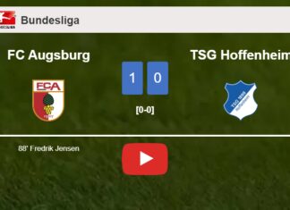 FC Augsburg prevails over TSG Hoffenheim 1-0 with a late goal scored by F. Jensen. HIGHLIGHTS