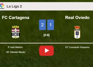 FC Cartagena prevails over Real Oviedo 2-1. HIGHLIGHTS
