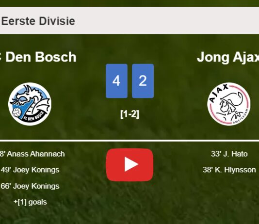 FC Den Bosch overcomes Jong Ajax after recovering from a 1-2 deficit. HIGHLIGHTS