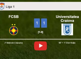 Universitatea Craiova steals a draw against FCSB. HIGHLIGHTS