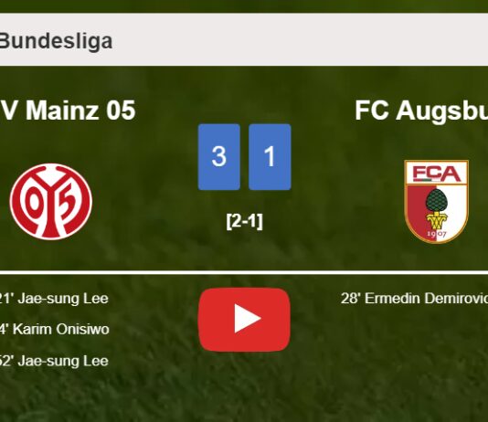FSV Mainz 05 beats FC Augsburg 3-1 with 2 goals from J. Lee. HIGHLIGHTS
