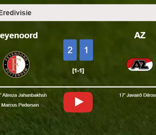 Feyenoord recovers a 0-1 deficit to beat AZ 2-1. HIGHLIGHTS