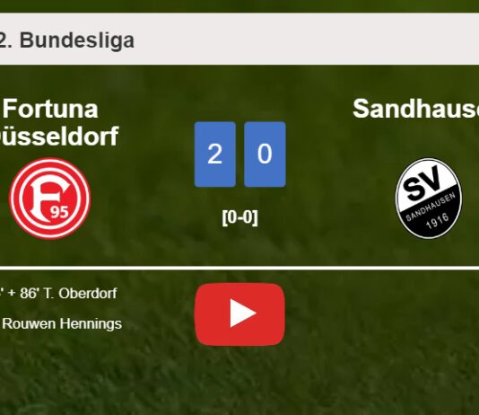Fortuna Düsseldorf surprises Sandhausen with a 2-0 win. HIGHLIGHTS