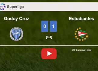 Estudiantes tops Godoy Cruz 1-0 with a goal scored by L. Lollo. HIGHLIGHTS