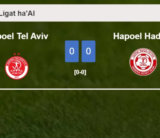 Hapoel Tel Aviv draws 0-0 with Hapoel Hadera with S. Nachmani missing a penalt