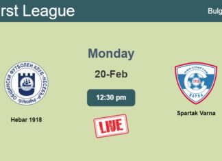 How to watch Hebar 1918 vs. Spartak Varna on live stream and at what time