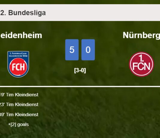 Heidenheim obliterates Nürnberg 5-0 with a great performance