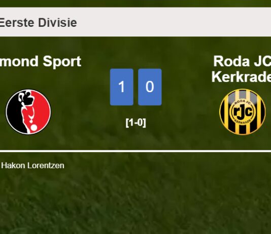 Helmond Sport tops Roda JC Kerkrade 1-0 with a goal scored by H. Lorentzen
