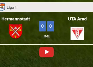 Hermannstadt draws 0-0 with UTA Arad on Saturday. HIGHLIGHTS