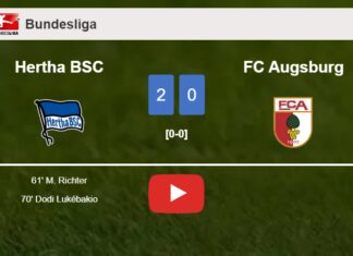 Hertha BSC defeats FC Augsburg 2-0 on Saturday. HIGHLIGHTS