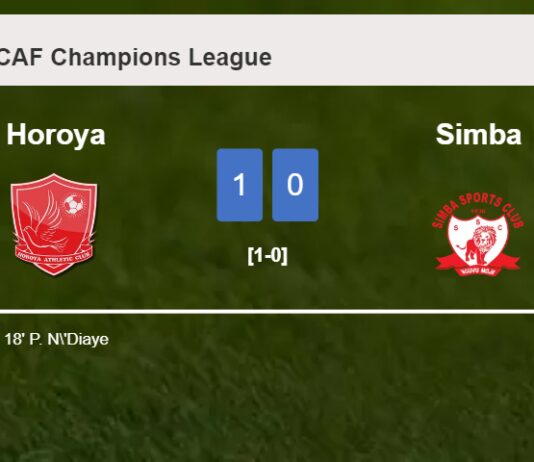 Horoya conquers Simba 1-0 with a goal scored by P. N'Diaye