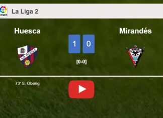 Huesca beats Mirandés 1-0 with a goal scored by S. Obeng. HIGHLIGHTS
