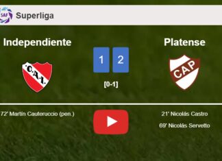 Platense defeats Independiente 2-1. HIGHLIGHTS