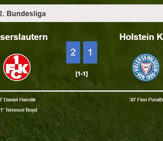Kaiserslautern overcomes Holstein Kiel 2-1