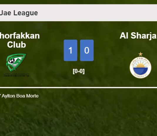 Khorfakkan Club prevails over Al Sharjah 1-0 with a late goal scored by A. Boa