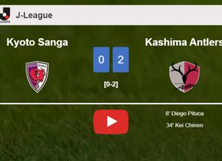 Kashima Antlers tops Kyoto Sanga 2-0 on Saturday. HIGHLIGHTS