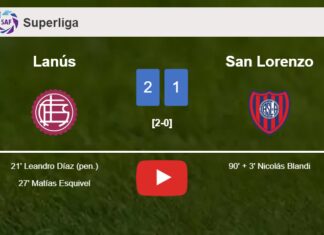 Lanús snatches a 2-1 win against San Lorenzo. HIGHLIGHTS